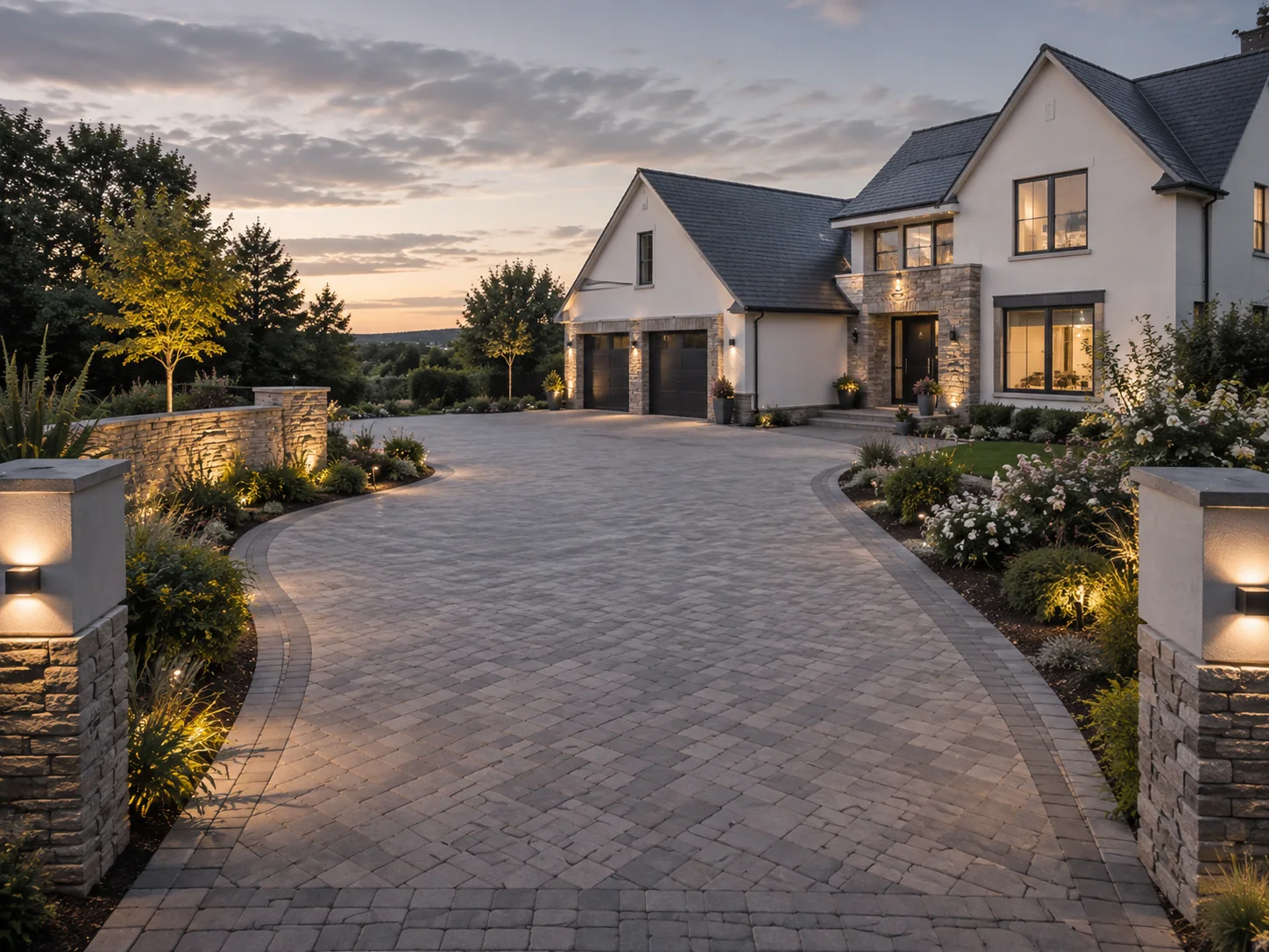 Premium block-paved driveway design inspiration